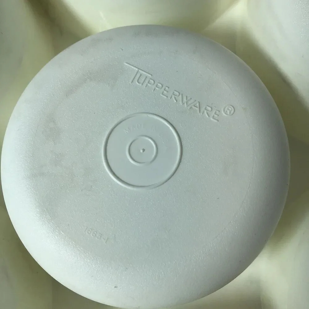 Tupperware Serving Tray Veggie Divided with Lid‎ 1665-1 No Dip Bowl White Large